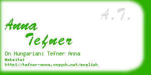 anna tefner business card